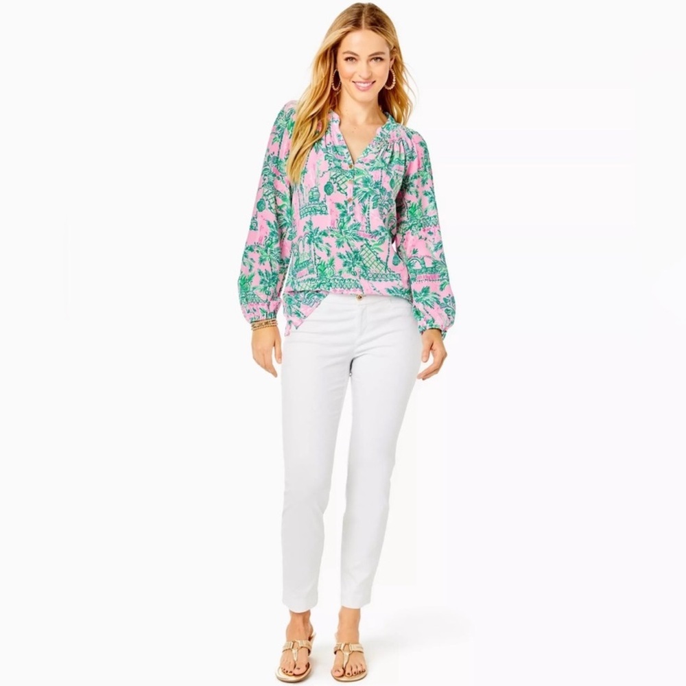 Lilly Pulitzer Kelly Skinny Ankle Pant in Resort White Size 12